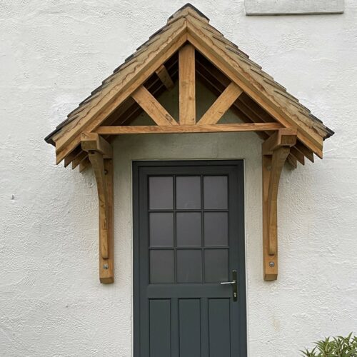 Stylish timber porch by Selected Refurbishments, Hampshire